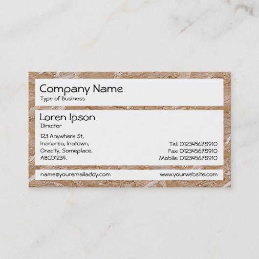 Carte De Visite Panneaux - Chipboard (Devant)