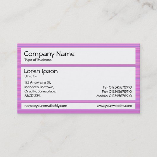 Carte De Visite Panneaux - Composé rose (Devant)