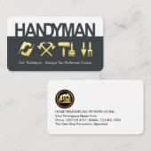 Carte De Visite Panneaux de construction d'outils de menuisier sim (Devant / Derrière)