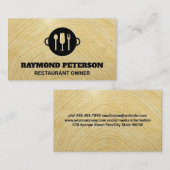 Carte De Visite Panneaux de cuisine et ustensiles | Culinaire (Devant / Derrière)