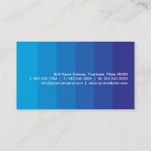 Carte De Visite Panneaux d'Ombre de saphir (Dos)