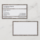 Carte De Visite Panneaux - écorce 01 (Devant / Derrière)