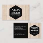 Carte De Visite Panneaux en bois (Devant / Derrière)