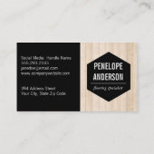 Carte De Visite Panneaux en bois (Dos)