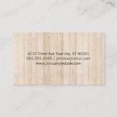 Carte De Visite Panneaux en bois (Dos)