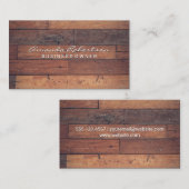 Carte De Visite Panneaux en bois (Devant / Derrière)