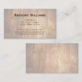 Carte De Visite Panneaux en bois (Devant / Derrière)