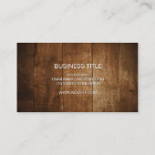 Carte De Visite Panneaux en bois (Dos)