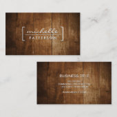 Carte De Visite Panneaux en bois (Devant / Derrière)