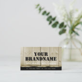 Carte De Visite Panneaux en bois Brown clair Grain Chic (Debout devant)