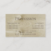 Carte De Visite Panneaux en bois Brown clair moderne apparence de (Dos)