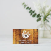 Carte De Visite Panneaux en bois | Icône de ferme rustique (Debout devant)