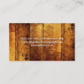 Carte De Visite Panneaux en bois | Icône de ferme rustique (Dos)