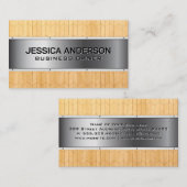 Carte De Visite Panneaux en bois | Métallique (Devant / Derrière)