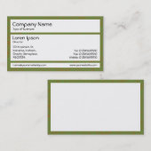 Carte De Visite Panneaux - Étalon vert et Brown (Devant / Derrière)