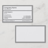 Carte De Visite Panneaux - gris (Devant / Derrière)