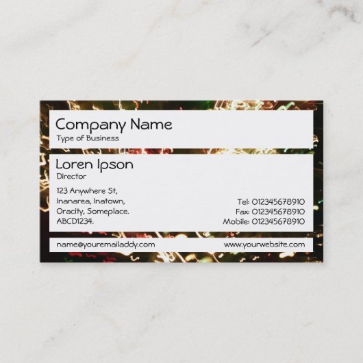 Carte De Visite Panneaux - Lampe optique en fibre (Devant)