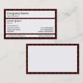 Carte De Visite Panneaux - Lignes rouges et noires (Devant / Derrière)
