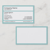 Carte De Visite Panneaux - Lt Blue Green (Devant / Derrière)