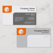 Carte De Visite Panneaux - orange et gris (Devant / Derrière)