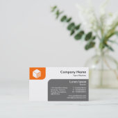 Carte De Visite Panneaux - orange et gris (Debout devant)