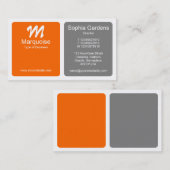 Carte De Visite Panneaux - orange et gris (Devant / Derrière)