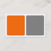 Carte De Visite Panneaux - orange et gris (Dos)