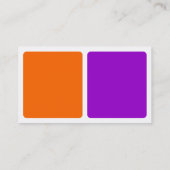 Carte De Visite Panneaux - orange et violet (Dos)