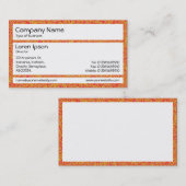 Carte De Visite Panneaux - Orange Marbling (Devant / Derrière)