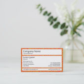 Carte De Visite Panneaux - Orange Marbling (Debout devant)