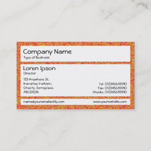 Carte De Visite Panneaux - Orange Marbling