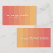 Carte De Visite Panneaux oranges d'Ombre (Devant / Derrière)