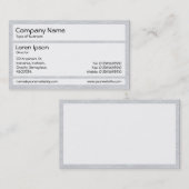 Carte De Visite Panneaux - Papier Crevé Lt Grey (Devant / Derrière)