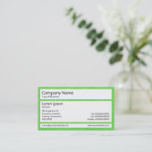 Carte De Visite Panneaux - Papier vert (Debout devant)
