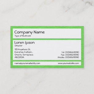 Carte De Visite Panneaux - Papier vert