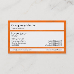 Carte De Visite Panneaux - Peinture orange