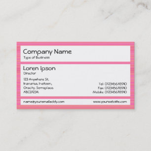 Carte De Visite Panneaux - Peinture rose