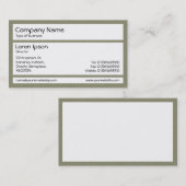 Carte De Visite Panneaux - Poudre kaki (Devant / Derrière)