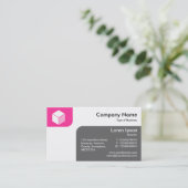 Carte De Visite Panneaux - Rose et gris chauds (Debout devant)