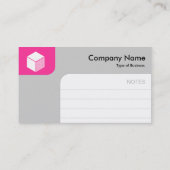 Carte De Visite Panneaux - Rose et gris chauds (Dos)