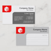 Carte De Visite Panneaux - Rouge et gris (Devant / Derrière)