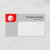 Carte De Visite Panneaux - Rouge et gris (Dos)