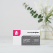 Carte De Visite Panneaux - Rouge néon et gris (Debout devant)