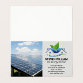 Carte De Visite Panneaux solaires | Eco Home Installer (Extérieur déplié)