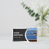Carte De Visite Panneaux solaires en acier Damas noir (Debout devant)