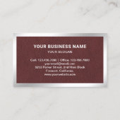 Carte De Visite Panneaux solaires en cuir Brown (Dos)