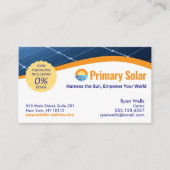 Carte De Visite Panneaux solaires énergie (Devant)