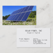 Carte De Visite Panneaux solaires Énergie durable (Devant / Derrière)
