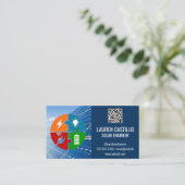 Carte De Visite Panneaux solaires et énergie de la batterie (Debout devant)