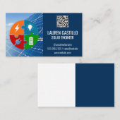 Carte De Visite Panneaux solaires et énergie de la batterie (Devant / Derrière)